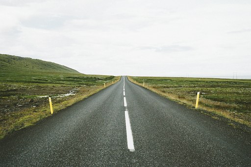 marked road